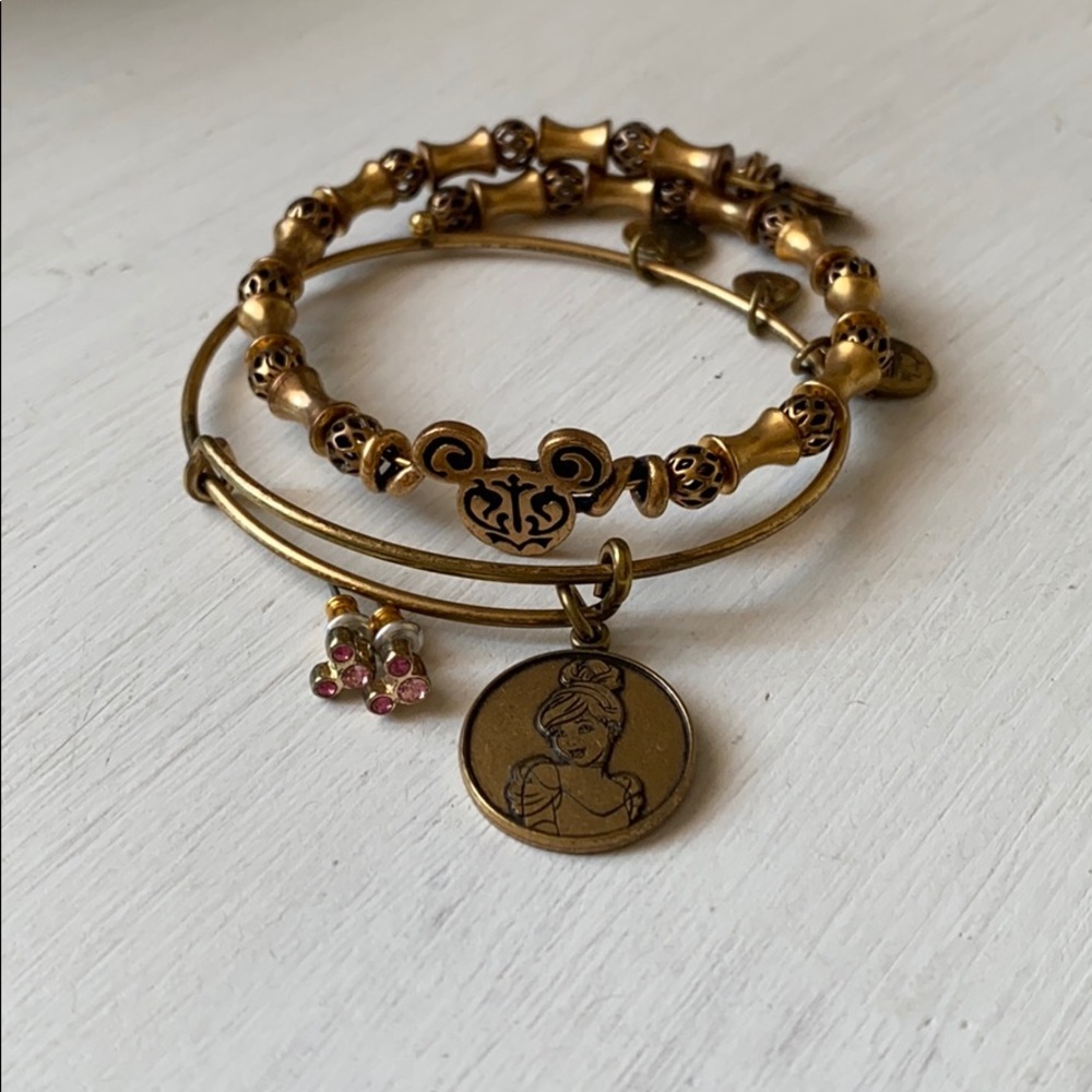Alex and Ani Disney Set + pink studs✨